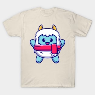 Cute Yeti Kid Cartoon T-Shirt